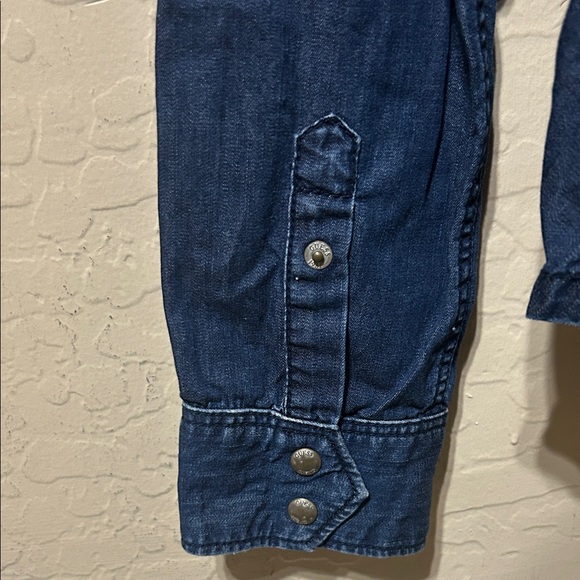 Guess Dark Blue Denim Button Down Shirt - Picture 5 of 7
